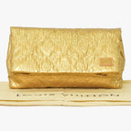 Louis Vuitton Clutch Limelight PM Gold Silk Wool
