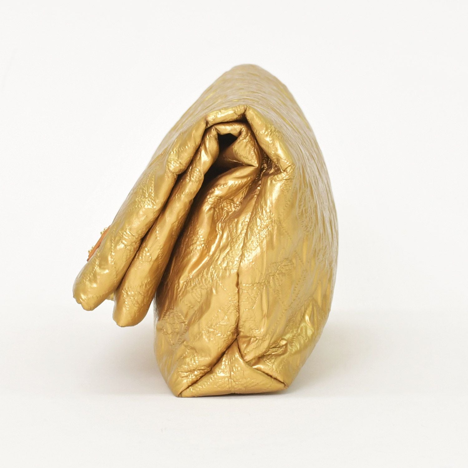 Louis Vuitton Clutch Limelight PM Gold Silk Wool — view 3