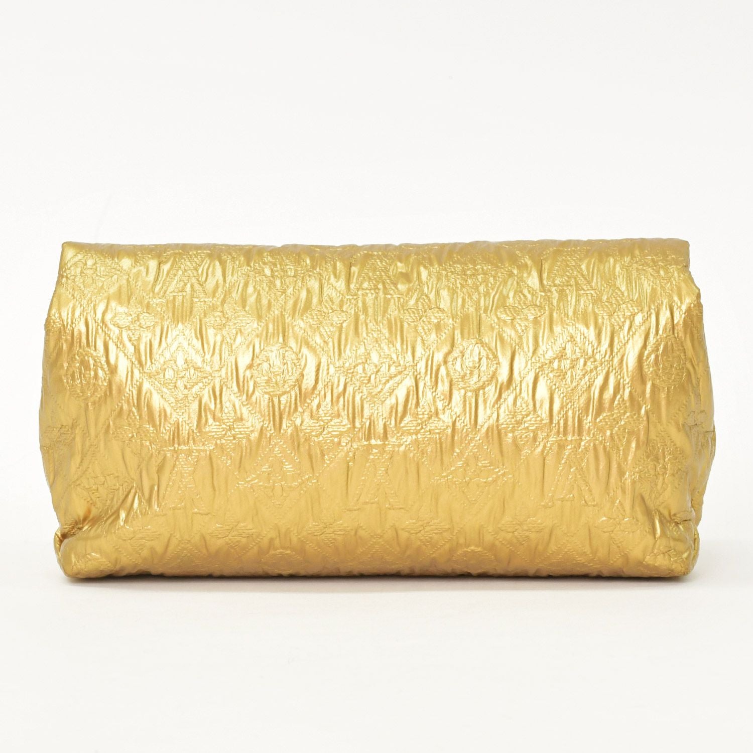 Louis Vuitton Clutch Limelight PM Gold Silk Wool — view 2