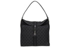 Gucci Tote Bag GG Canvas Black Metal
