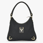 Gucci Handbag GG Canvas Leather Black Gold