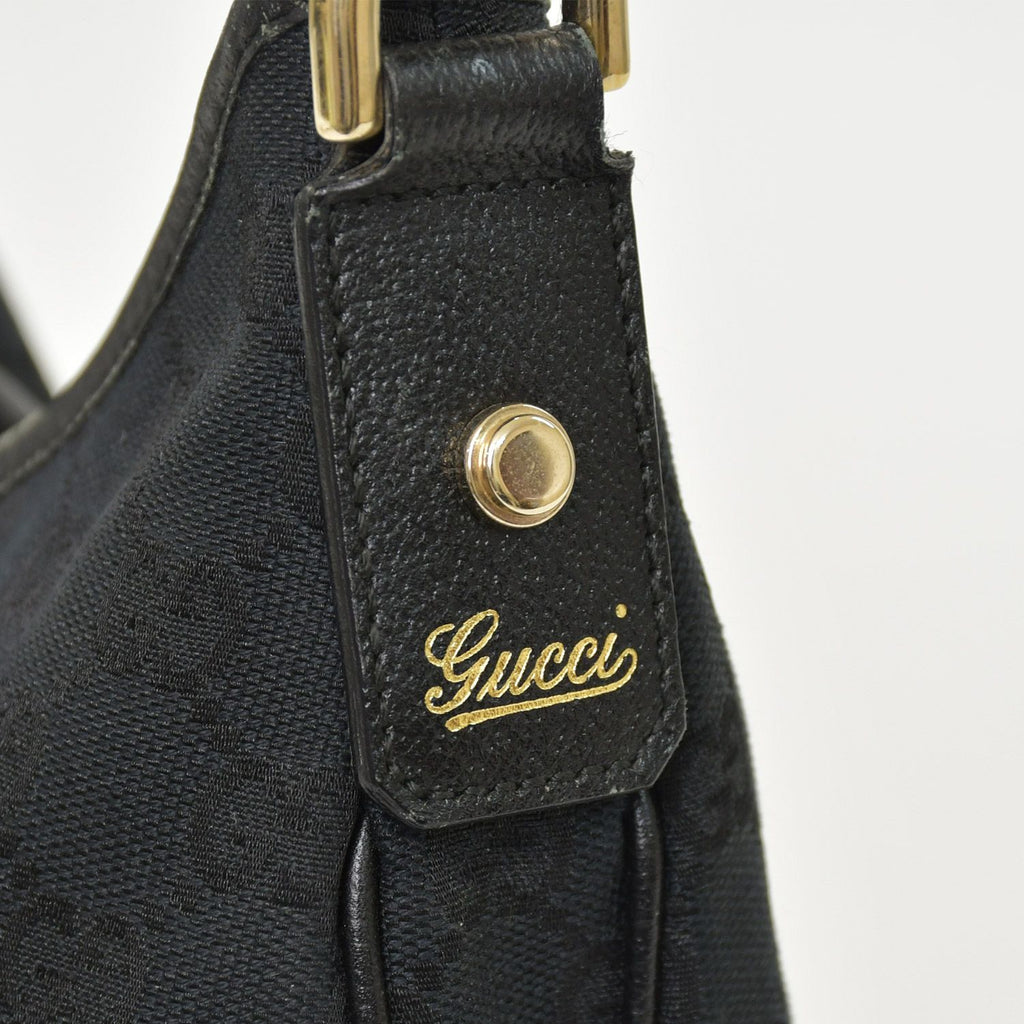 Gucci Handbag GG Canvas Leather Black Gold — view 6