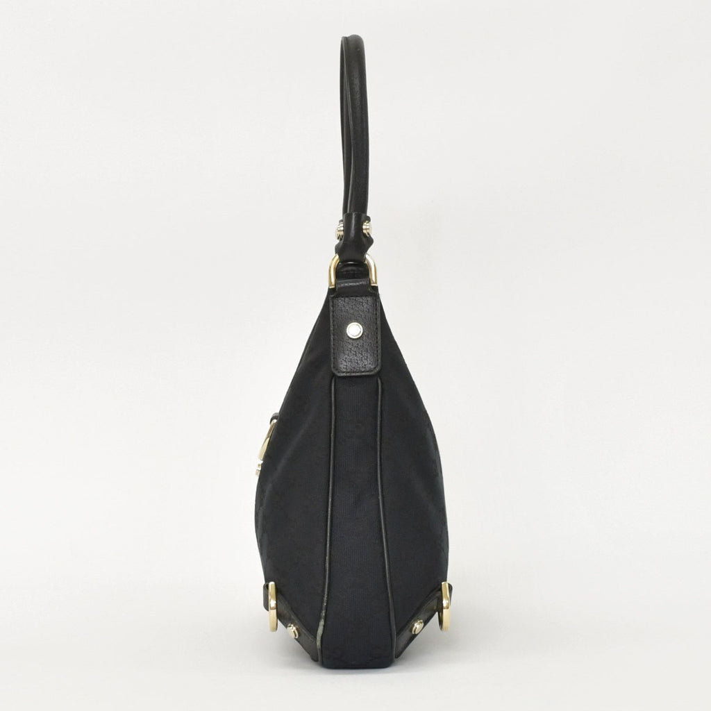 Gucci Handbag GG Canvas Leather Black Gold — view 3