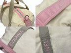Chanel Sports Line Boston Bag CC Logo Canvas Ivory Pink Silver — view 5