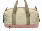 Chanel Sports Line Boston Bag CC Logo Canvas Ivory Pink Silver — view 2