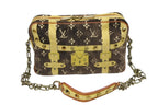 Louis Vuitton Monogram Trompeouille Trocadero Shoulder Bag Brown Yellow Velvet