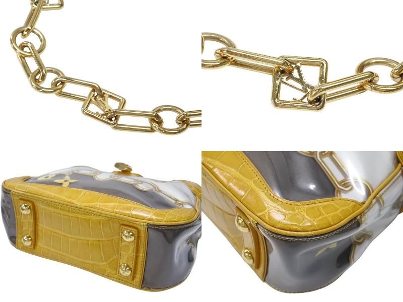 Louis Vuitton Sac Fural Shoulder Bag Tote White Yellow Gold — view 6