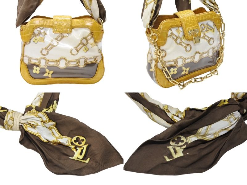 Louis Vuitton Sac Fural Shoulder Bag Tote White Yellow Gold — view 3