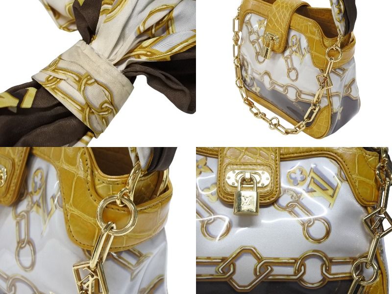 Louis Vuitton Sac Fural Shoulder Bag Tote White Yellow Gold — view 4