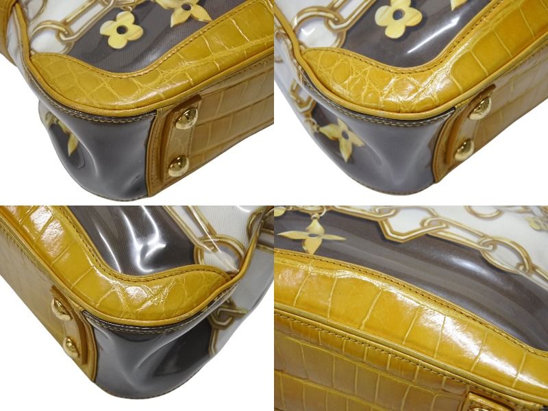 Louis Vuitton Sac Fural Shoulder Bag Tote White Yellow Gold — view 7