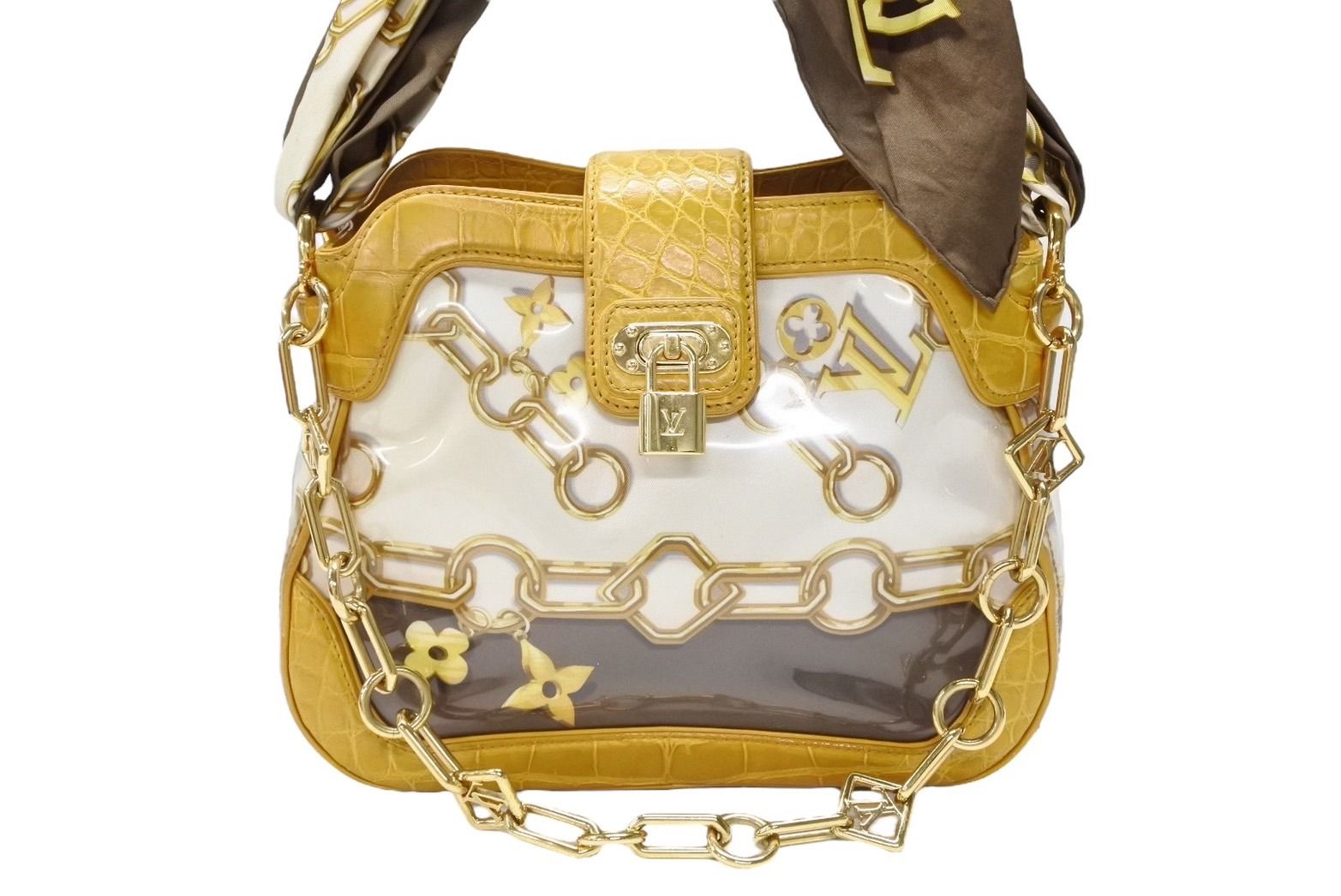 Louis Vuitton Sac Fural Shoulder Bag Tote White Yellow Gold — view 2