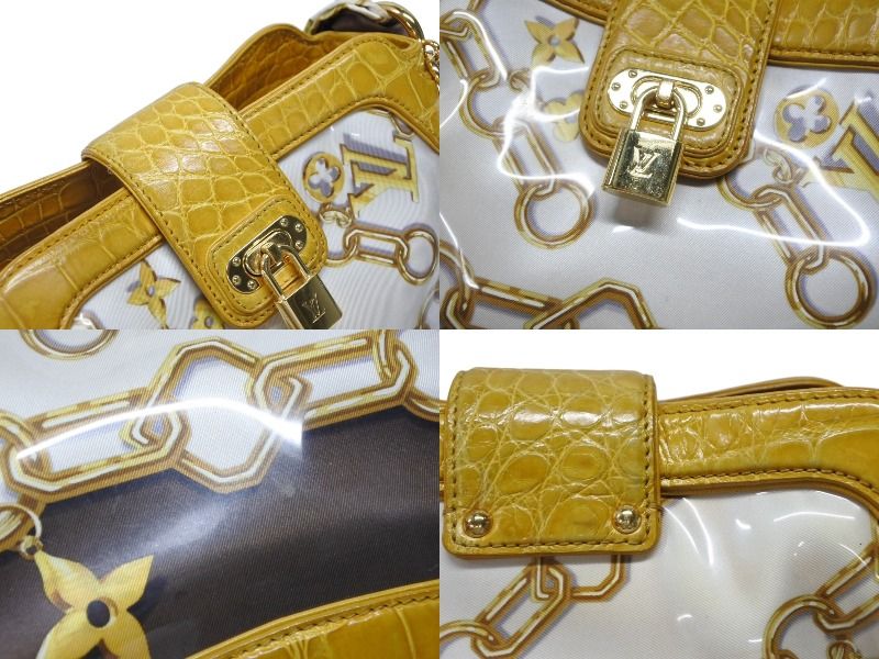 Louis Vuitton Sac Fural Shoulder Bag Tote White Yellow Gold — view 5