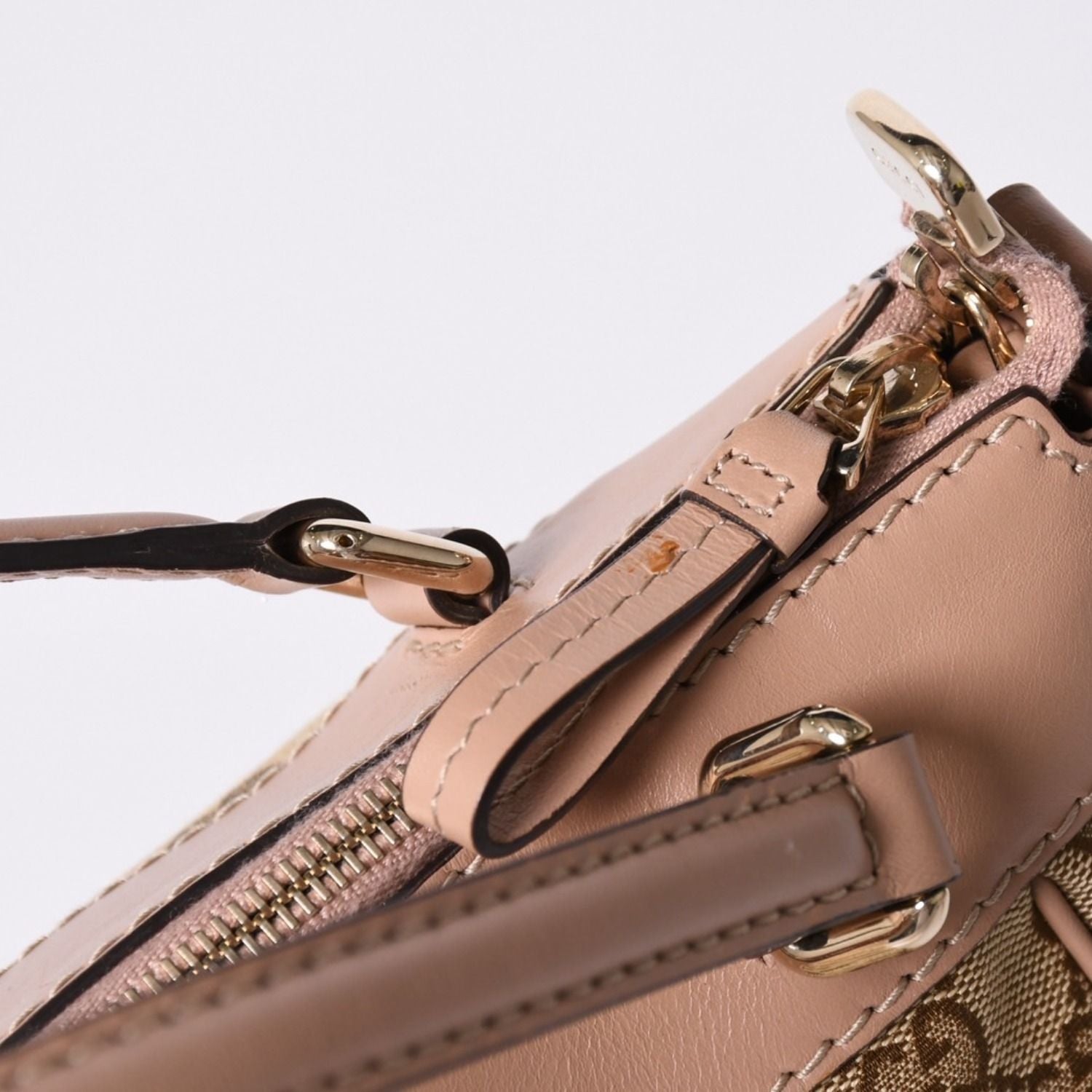 Gucci GG Canvas 2-Way Shoulder Bag Pink Brown — view 7
