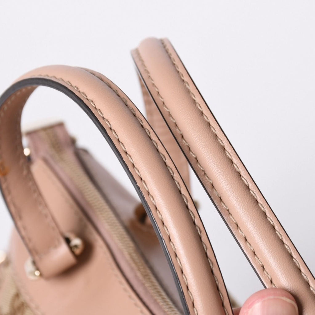 Gucci GG Canvas 2-Way Shoulder Bag Pink Brown — view 6