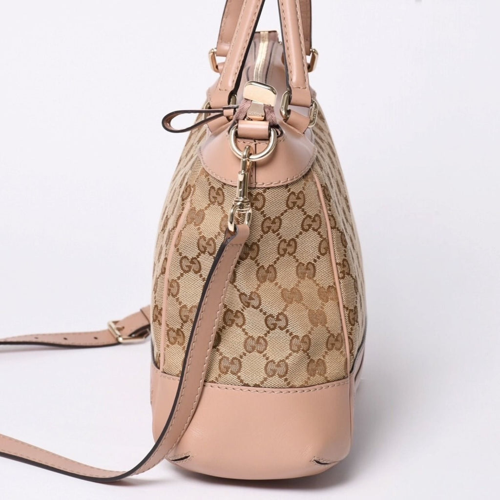 Gucci GG Canvas 2-Way Shoulder Bag Pink Brown — view 4