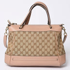Gucci GG Canvas 2-Way Shoulder Bag Pink Brown — view 2