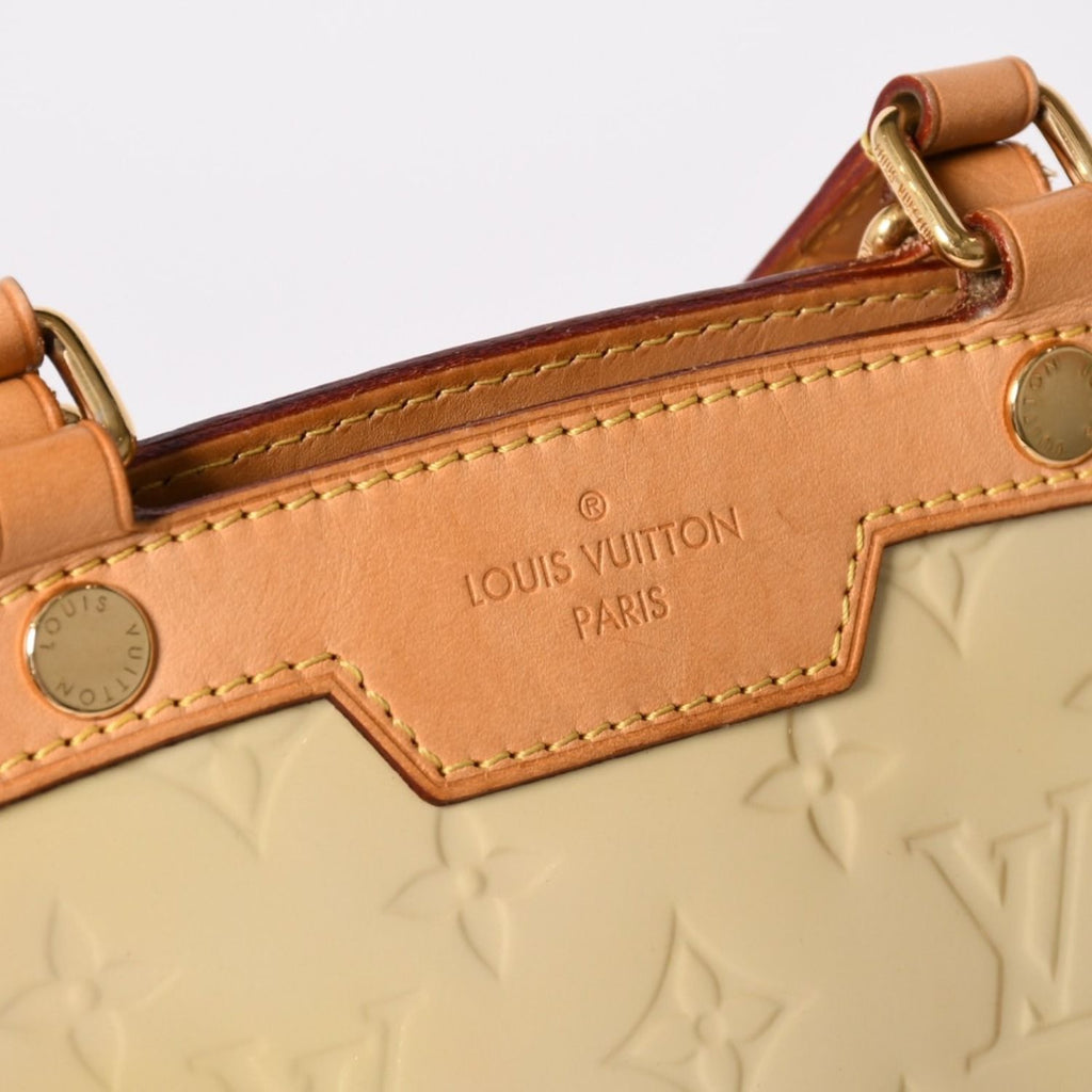 Louis Vuitton Blair MM Handbag 2-Way Monogram Vernis Yellow Brown — view 7
