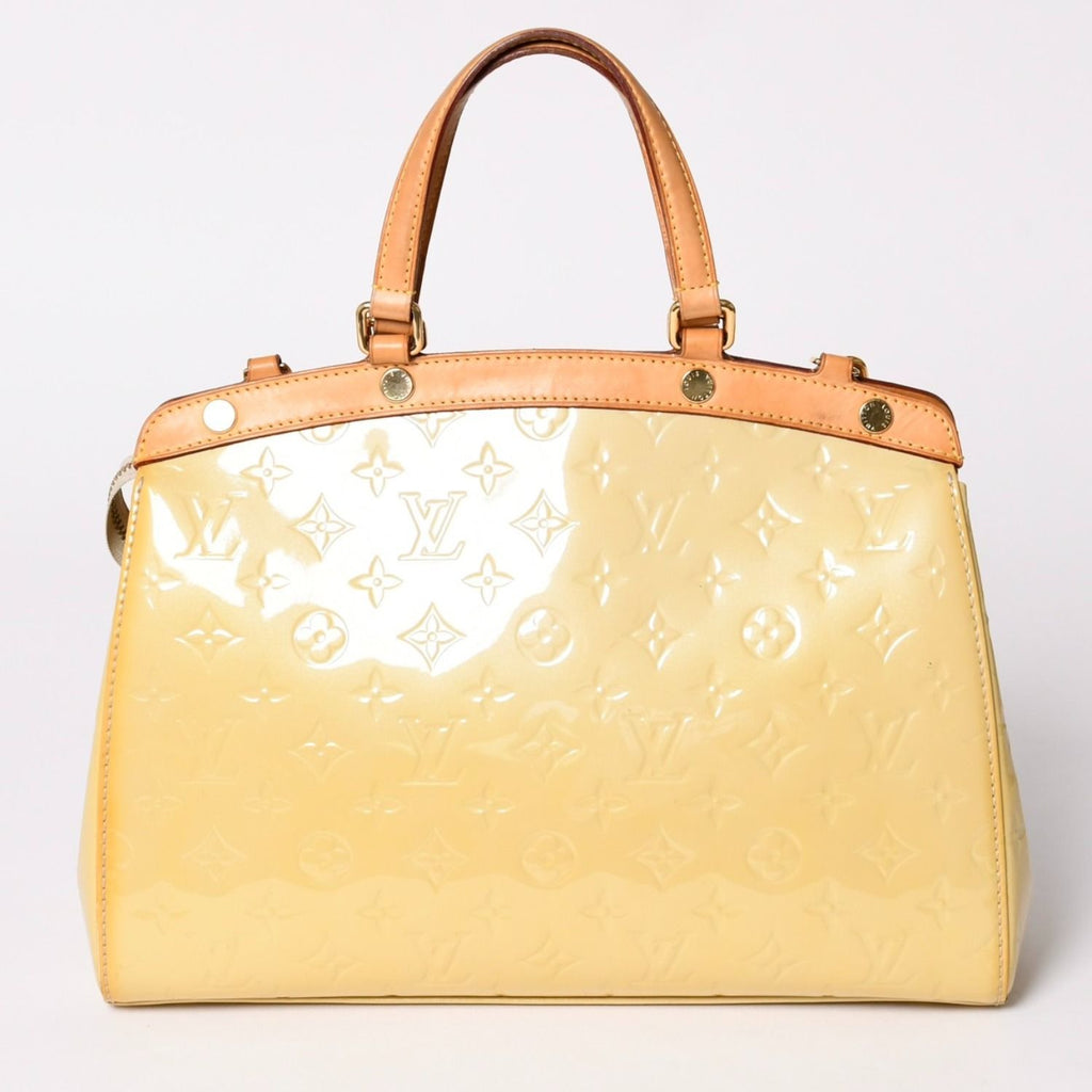 Louis Vuitton Blair MM Handbag 2-Way Monogram Vernis Yellow Brown — view 2