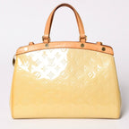 Louis Vuitton Blair MM Handbag 2-Way Monogram Vernis Yellow Brown — view 2