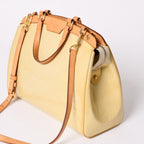 Louis Vuitton Blair MM Handbag 2-Way Monogram Vernis Yellow Brown — view 4
