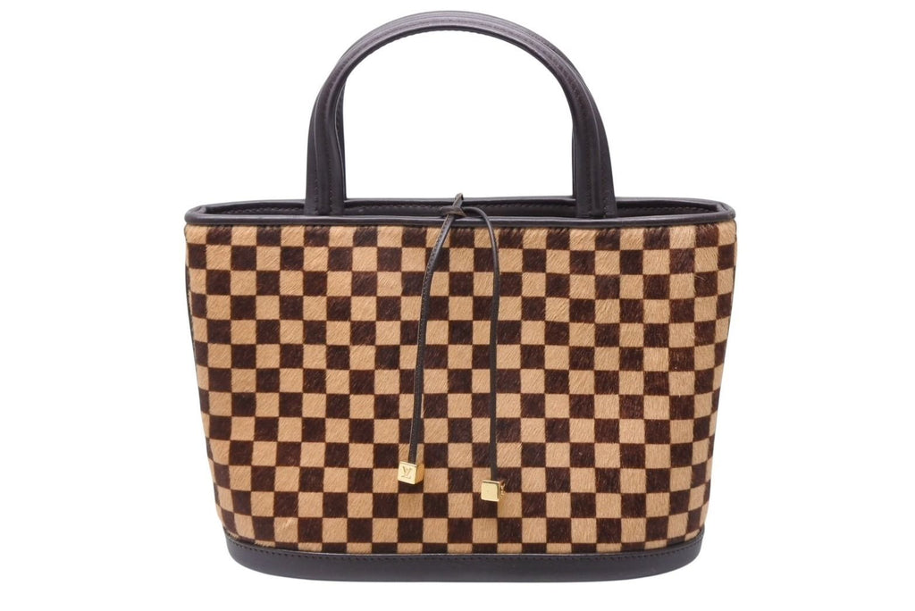 Louis Vuitton Damier Sauvage Impala Handbag Calf Hair Leather Gold