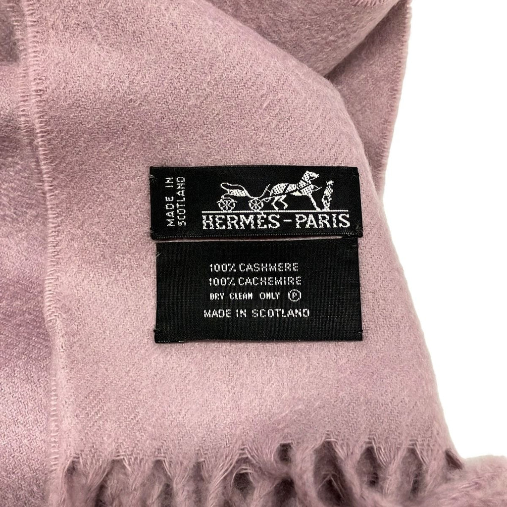 Hermes Shawl Light Purple Cashmere Scarf — view 2