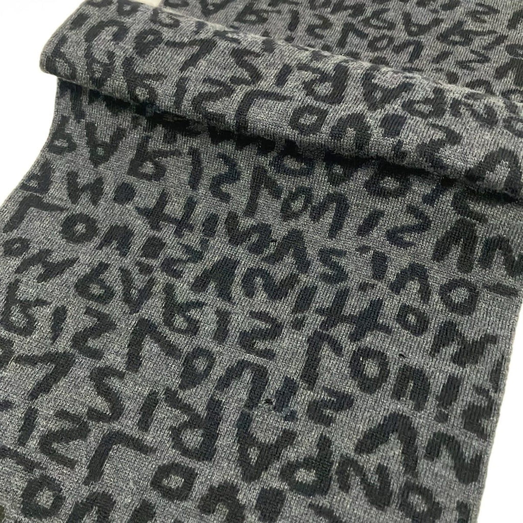 Louis Vuitton Scarf Echarpe Graffiti Brown Marine Wool — view 4