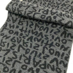 Louis Vuitton Scarf Echarpe Graffiti Brown Marine Wool — view 4