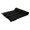 Gucci Scarf Black Brown Dark GG Pattern Wool