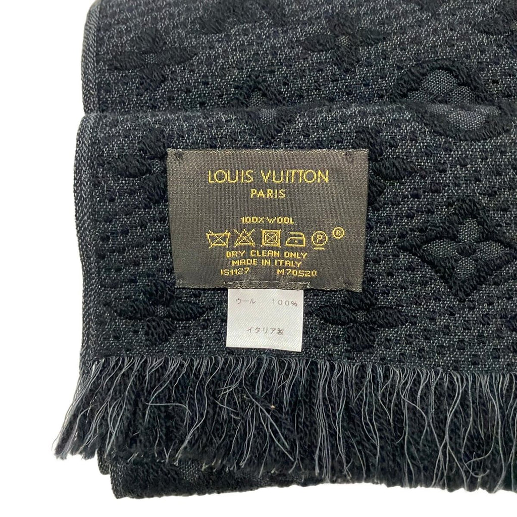 Louis Vuitton Scarf Echarpe Monogram Classic Noir Wool — view 2