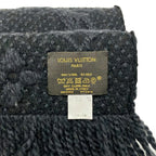 Louis Vuitton Scarf Echarpe Logo Mania Anthracite Wool Silk — view 2
