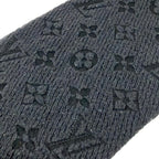 Louis Vuitton Scarf Echarpe Logo Mania Anthracite Wool Silk — view 4