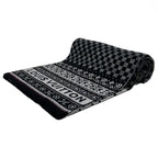 Louis Vuitton Shawl Black Dark Gray Light Wool Scarf