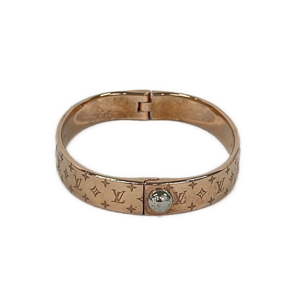 Louis Vuitton Bangle Calf Nanogram Pink Gold Bracelet — view 2
