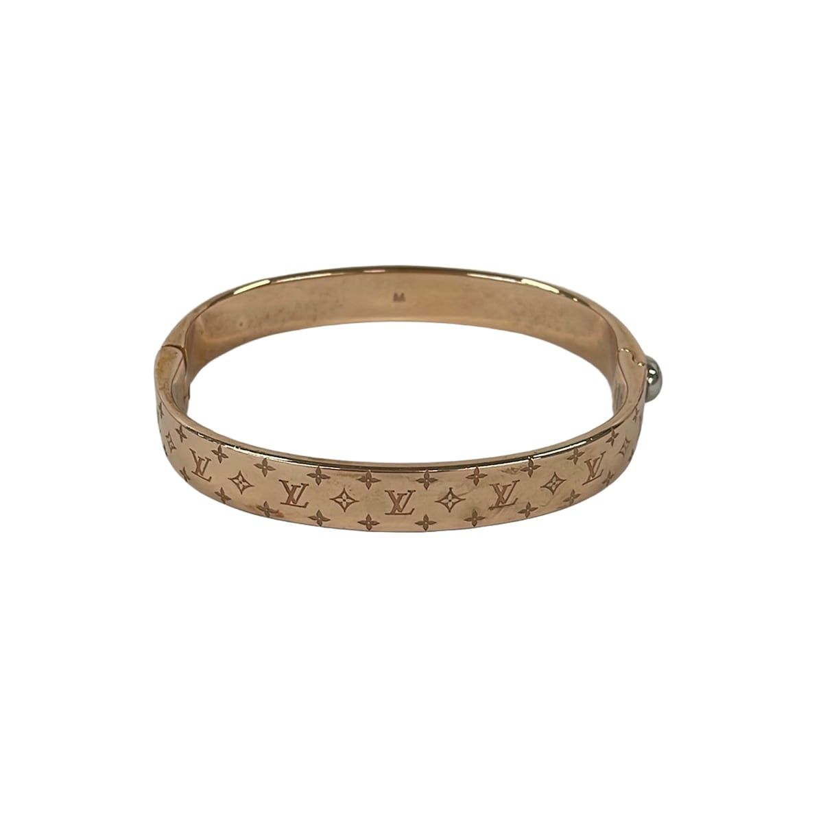 Louis Vuitton Bangle Calf Nanogram Pink Gold Bracelet — view 3