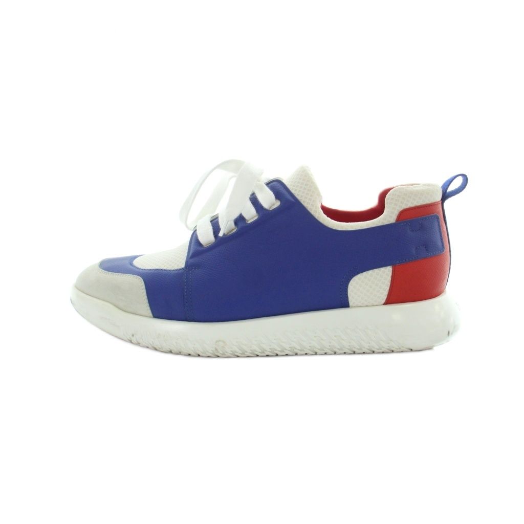 Hermes Vitesse Sneakers Logo Leather 41 Blue