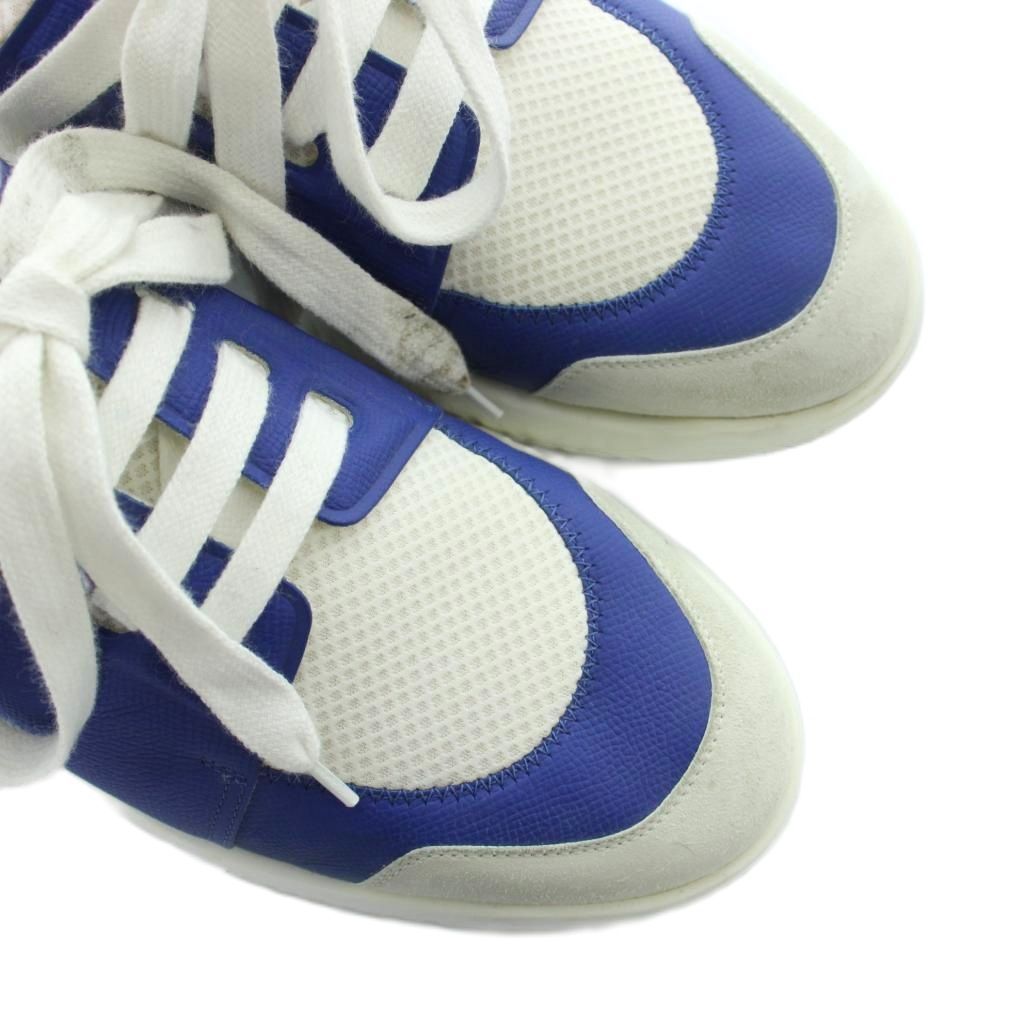 Hermes Vitesse Sneakers Logo Leather 41 Blue — view 3