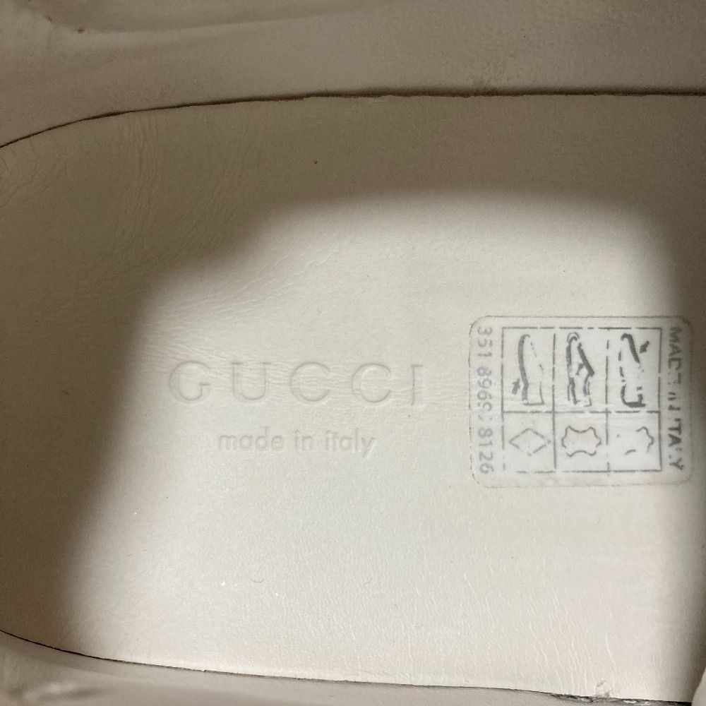 Gucci GG Embossed Leather Sneakers 37 White — view 9
