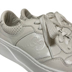 Gucci GG Embossed Leather Sneakers 37 White — view 7
