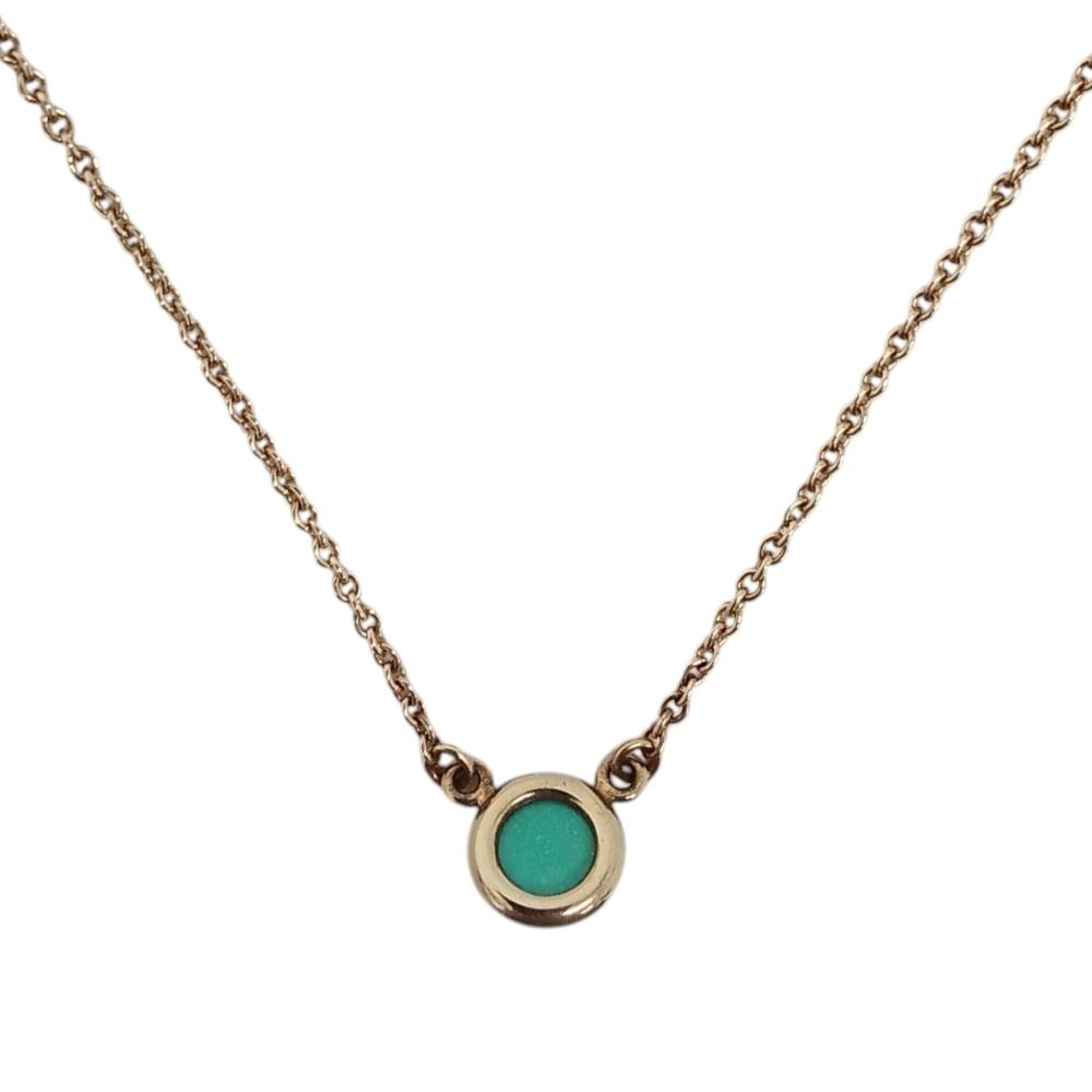Tiffany & Co 925 Elsa Peretti Color by the Yard Turquoise Necklace Silver — view 3