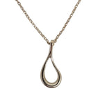 Tiffany & Co Open Teardrop Necklace 925 Sterling Silver