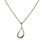 Tiffany & Co Open Teardrop Necklace 925 Sterling Silver — view 2