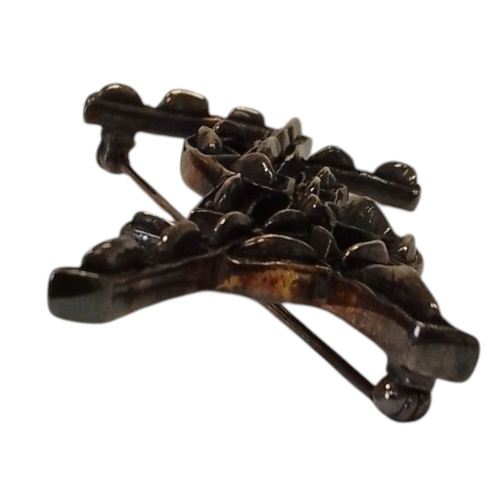 Saint Laurent Paris YSL Opium Brooch Silver — view 3