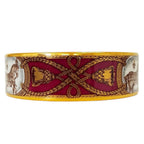 Hermes Enamel GM Cloisonne Cheval Bangle Bordeaux Bracelet — view 5