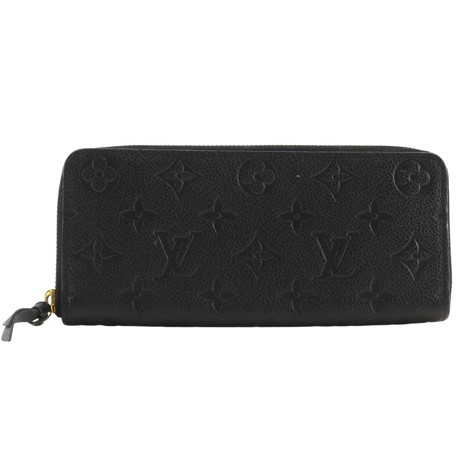Louis Vuitton Portefeuille Clemence Zip Around Monogram Empreinte Noir Black
