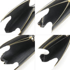 Louis Vuitton Portefeuille Clemence Zip Around Monogram Empreinte Noir Black — view 6
