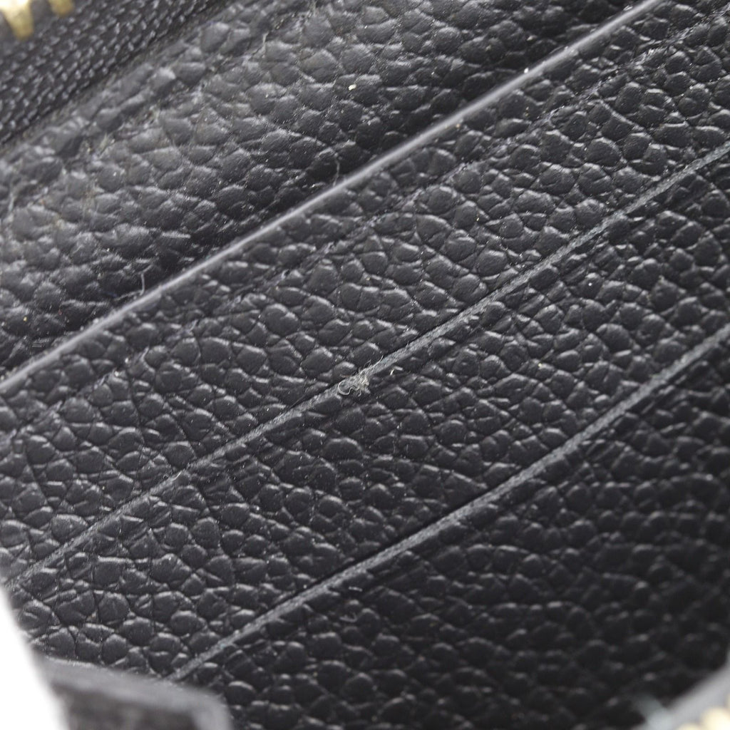 Louis Vuitton Portefeuille Clemence Zip Around Monogram Empreinte Noir Black — view 7