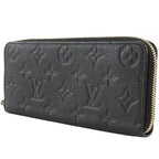 Louis Vuitton Portefeuille Clemence Zip Around Monogram Empreinte Noir Black — view 2