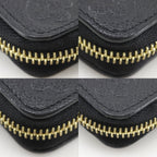 Louis Vuitton Portefeuille Clemence Zip Around Monogram Empreinte Noir Black — view 4