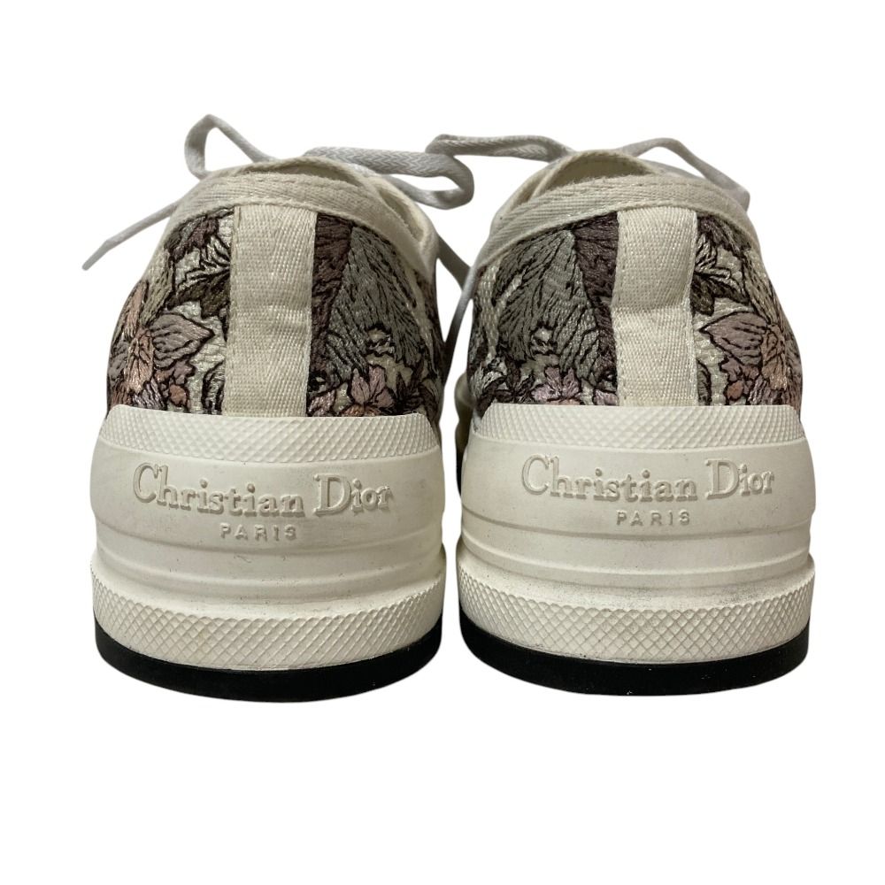 Dior Walk'n' Florilegio Flower Embroidery Sneakers 36 White — view 3
